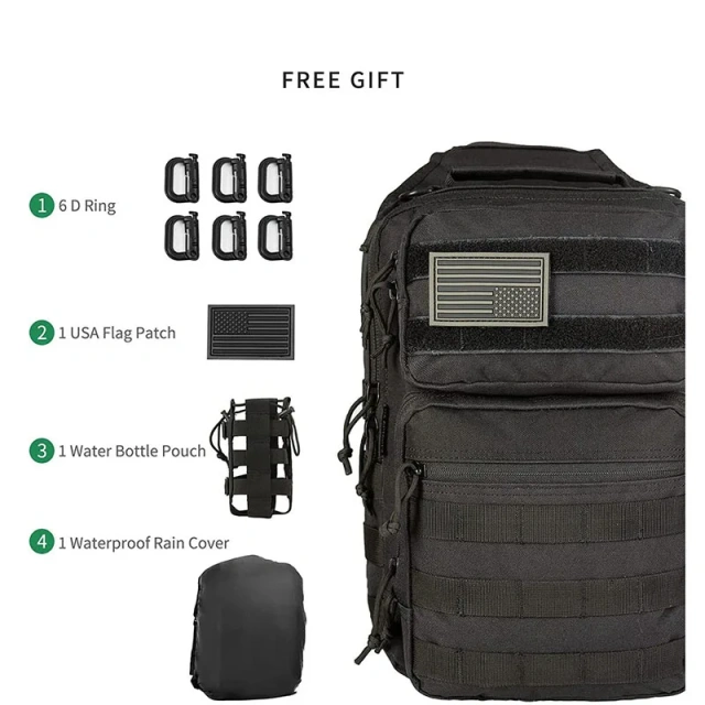 China Factory Wholesale Tactical Sling Shoulder Pack Small Tactical Shoulder Bag Training Chest Pack Assault Bags  Military Bag Multi Purpose Large Capacity Increment Bag Short Distance Travel Bag