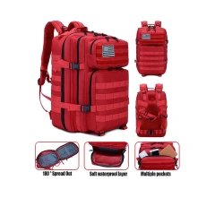 China Factory Customized Tactical  Assault Backpacks Good Quality Training Assault Backpacks Large Tactical Rucksack  Military Training Bag Outdoor Sling Backpack Walking Travel Waist Bag Multifunctional Sports Bag