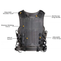 Hot Selling Adjustable Tactical Vest 600D Encryption Polyester Hunting Training Vest Lightweight Assault Vest Assault Sport Vest for Hunting Training outdoors Breathable Outdoor Sports