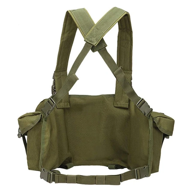 Customized Tactical Chest Rig Harness Outdoor Tactical Camouflage Chest Rig Heavy Duty Tactical Pouches Chest Rig Tactical Molle Pouch Rig Chest Heavy Duty Tactical Chest Harness Vest Outdoor Protective Hunting Vest Rig