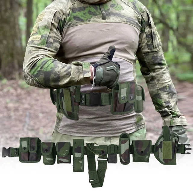 Modular Equipment Security Utility Tactical Belt with Components Pouches Bags Holster for Security Hunting Tactic Waist Belt  Hot selling Sports Training Waterproof multifunctional Double Duty Belt Wear-resistant Tactical Belt