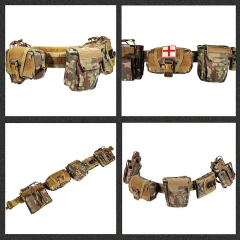 Wholesale Lightweight Mountain Climbing Tactical Belt Adjustable Durable Utility Nylon Tactical Duty Belt with Mag Pouch Bag  High Quality Adjustable Training Tactical Sports Belts Durable Men Nylon Web Belt Heavy Duty Metal Buckle
