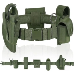 Fashionable Modular Equipment Security Utility Tactical Belt with Components Pouches Bags Holster for Security Hunting  Wear-resistant Durable Men Adjustable Training Tactical Belt Adjustable Sports Training Nylon Ratchet Belt