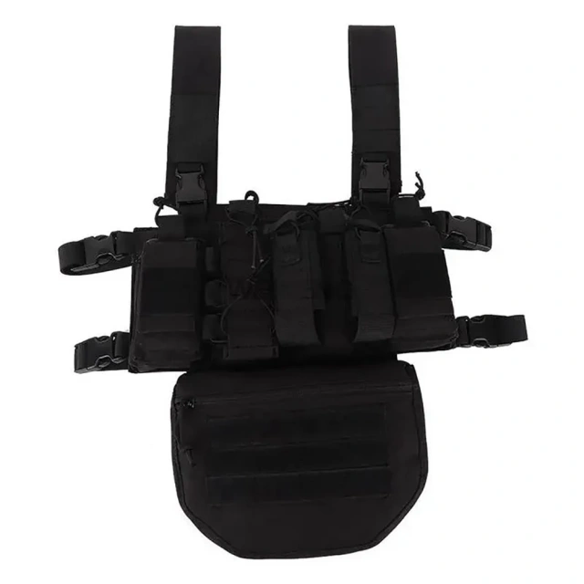 Tactical Chest Rig Harness Vest Good Quality Tactical Vest Rig Bag with Magazine Pouch Tactical Chest Rig Bag Best Selling Tactical Gear Camouflage Molle Chest Rigs Durable Tactical Chest Rig Outdoor Harness Tactical Rig Vest