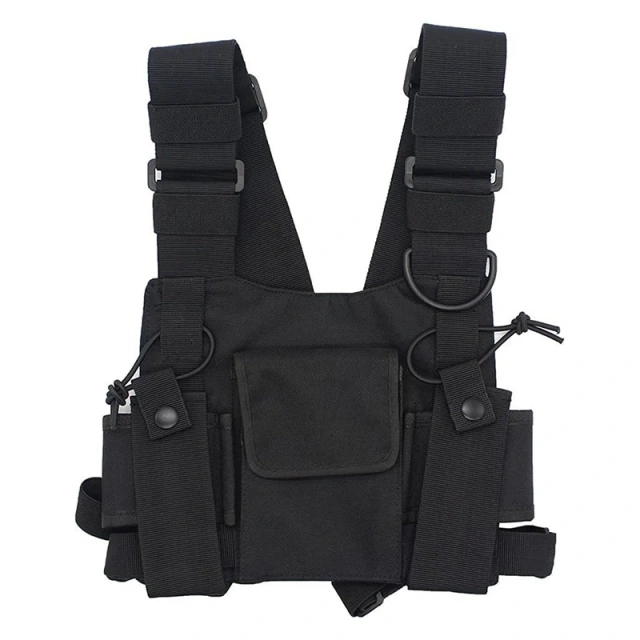 Outdoor Tactical Chest Harness Rig Bag Tactical Vest for Hunting Bag Tactical Chest Rig With Pouch Outdoor Sports Chest Bag for Men Sports Utility Tactical Chest Pack Large Capacity Lightweight Tactical Vest