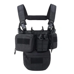 Custom Tactical Chest Rigs Tactical Chest Hanging Vest with Magazine Pouch Camouflage Molle Chest Rigs Customized Men Nylon Tactical Chest Pack Rig with Magazine Pouch Tactical Chest Rig Pouch Tactical MOLLE Chest Rigs
