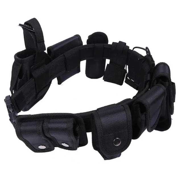 High Quality Wear-resistant Multifunctional Outdoor Tactic Waist Belt for Duty Personnel Specific Multi-functional Set of Belt  Adjustable Wear-resistant Sports Durable Training Nylon Belt Wide No Metal Webbing Tactical Web Belt