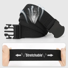 Men Sports Elastic Stretch Belt Unisex Adventure Web Belt Women Men with Non-Metal Buckle Adjustable Tactical Belt  High Quality Men Adjustable Tactical Training Belt Elastic Stretch Duty Riggers multifunctional Metal Buckle Belt