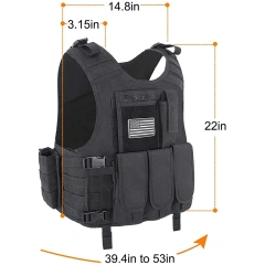 Training Paintball Vest Outdoor Equipment for Men  Outdoor Hunting Fishing Outdoor Training Vest Adjustable Chest Set Game Protective Vest   Hot selling Sports Training equipment security vest outdoors Breathable Training Vest
