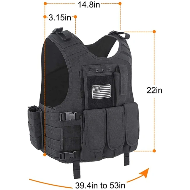 Training Paintball Vest Outdoor Equipment for Men  Outdoor Hunting Fishing Outdoor Training Vest Adjustable Chest Set Game Protective Vest   Hot selling Sports Training equipment security vest outdoors Breathable Training Vest