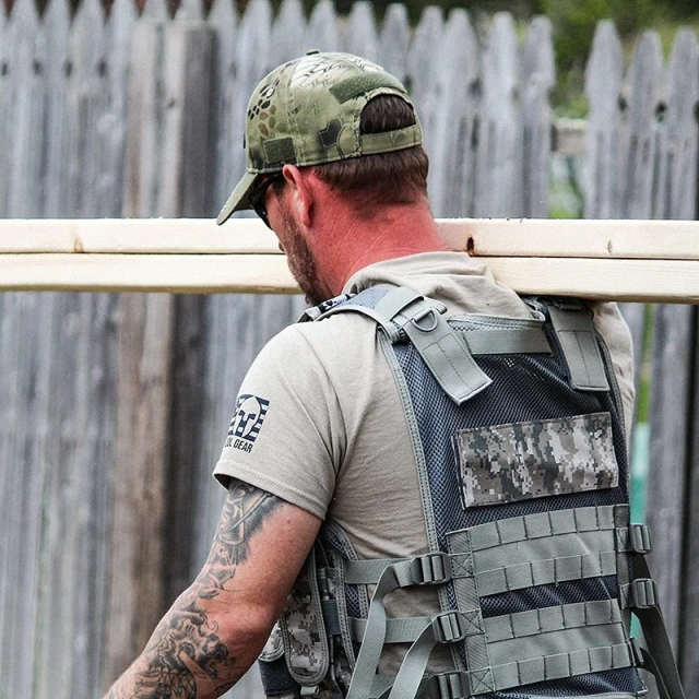 Adjustable Sports Training Vest Tool Belt with Medium Pouches Weight Outdoor Hiking Dispersal Work Vest  stab-proof Training Vest Outdoor multifunctional lightweight Vest  high-quality Training Back Panel outdoors Hot selling Chest Rig Vest