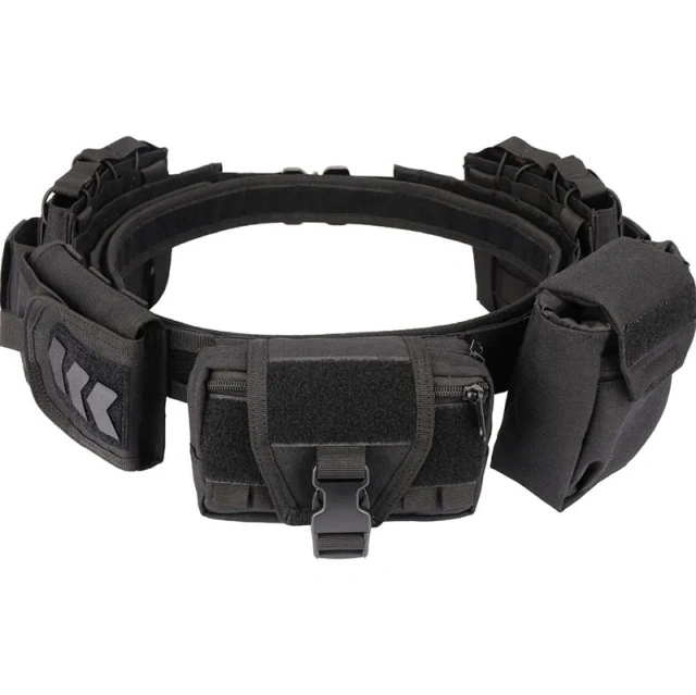 Outdoor Men Tactical Multi Function Heavy Duty Mountaineering High Density Material Belts Utility Belts with Pouches  Training durable Tactical Inner Belt Hook Loop Lining Inner Duty Belt for Men Waist Gear