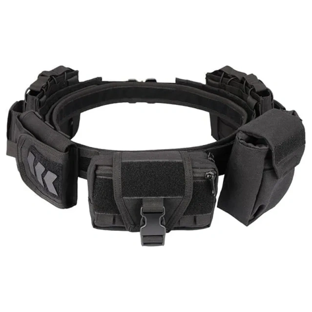 High Density Material Multi Function Tactical Belt with Quick Release Accessory Pouches Duty Belt for Men Modular Equipment  Tactical belt training duty security equipment accessories waist bag multi-functional nylon waterproof tactic Waist Belt