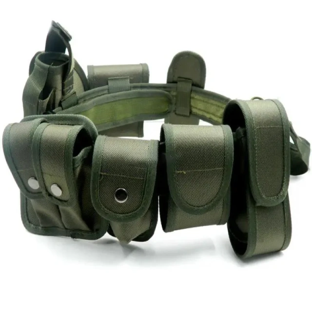 Waterproof Multifunctional Wear-resistant Multifunctional Security Belts Training Guard Utility Heavy Duty Belt Set  High density Material Multi Function Tactical Belt with Quick Release Accessory Pouches Duty Belt for Men Modular Equipment