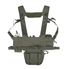Tactical Chest Rig Tactical Molle Micro Chest Rigs Adjustable Detachable Tactical Modular Chest Rig Vest with Mag Pouch Customized Outdoor Tactical Gear Chest Rig Tactical Molle Vest Pouch Bag Carrier Camouflage Tactical Chest Rig