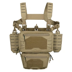 Tactical Chest Rig Tactical Molle Micro Chest Rigs Adjustable Detachable Tactical Modular Vest Chest Rig with Mag Pouch Customized Training Tactical Mini Rig Heavy Duty Camouflage Harness Vest Tactical Chest Rig Tactical Chest Rig Harness