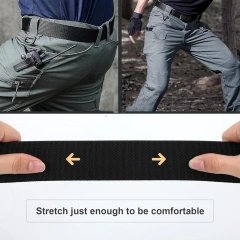 Wholesale Lightweight Stab-proof Men's Tactical Stretch Nylon Belt Pants Hiking Hunting Webbing Belt  Adjustable Sport enthusiasts Tactical Belt Set high density Material high density Material Competitive tactic Waist Belt