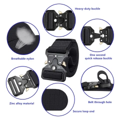 Wear-resistant Tactical Multifunctional Belt Webbing Riggers Web Belts Heavy Duty Quick-Release Metal Buckle Belt  High Quality Adjustable Mountaineering multifunctional Tactical Waist Bag Quick-release Buckle Camouflage Belt With Pouches