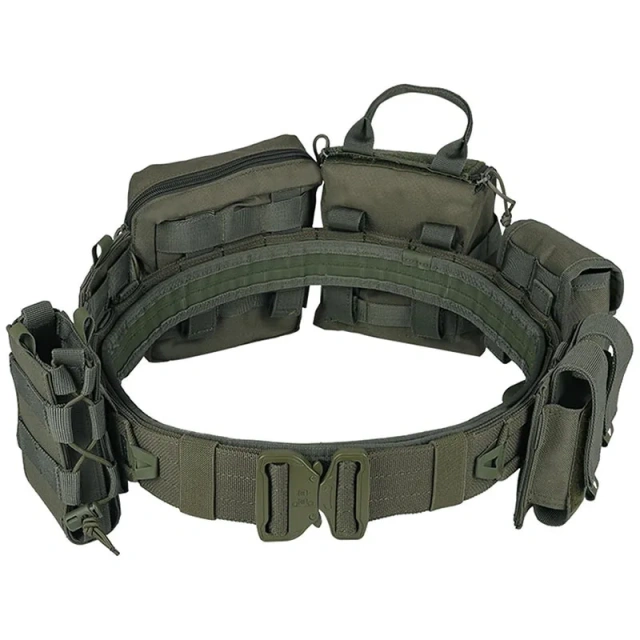 Premium Modular Equipment Training Tactical Molle Duty Belts with Pouches Outdoor High Density Material Tactical  Waist Belt  Sport enthusiasts Modular Equipment Security Utility Tactical Belt with Components Pouches Bags Holster for Security Hunting