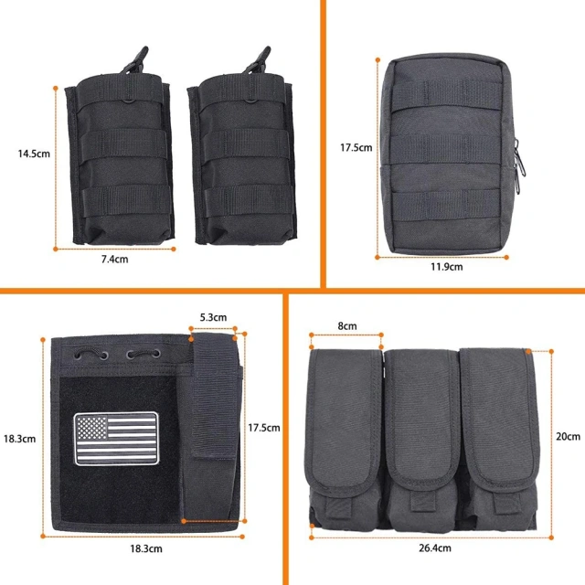 Hot Selling Outdoor Tactical Equipment Vest for Men Breathable Tactical Hunting Vest Wear-Resistant Training Vest Outdoors Adjustable Weighted Vest for Men Training Weighted workout vest Training security vest