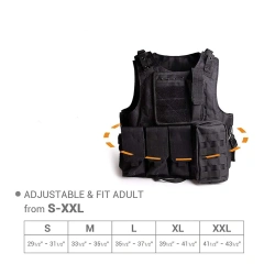 Durable Wholesale Tactical Training Vest High Quality Breathable Hunting Vest for Outdoor Adjustable Tactical Vest  Polyester Adjustable Sports Vest 600D Encryption Lightweight Assault Vest  Games Training