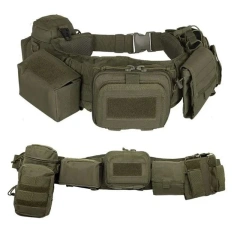 High Quality Premium Breathable Pockets Pouches Gear Hunting Multifunctional Waist Security Tactical Belt Padded Tactical Belts   Adjustable Training Nylon Belts Adjustable Training Men Women Web Style Strong Double Ring Buckle Tactical Belt