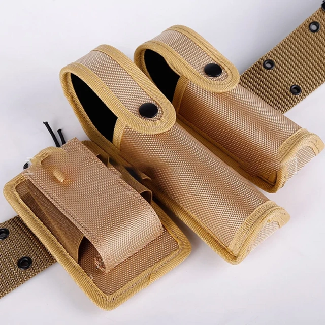 Hot Selling Training Durable Outdoor Nylon Oxford Cloth Multifunctional Belt Security Patrol Duty Belt   Quick-release Buckle Adjustable Tactical Belt with Accessories Camping and Everyday Use Mountaineering High Duty Belts