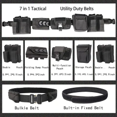 High Duty Adjustable Tactical Training Belt Lightweight Quick Release Rigger Belt Heavy Duty Belts for Men Modular Equipment  Premium Multi-functional sport enthusiasts Hunting Gadget Pouch Waist Adjustable Padded Training Duty Belt Tactical Utility