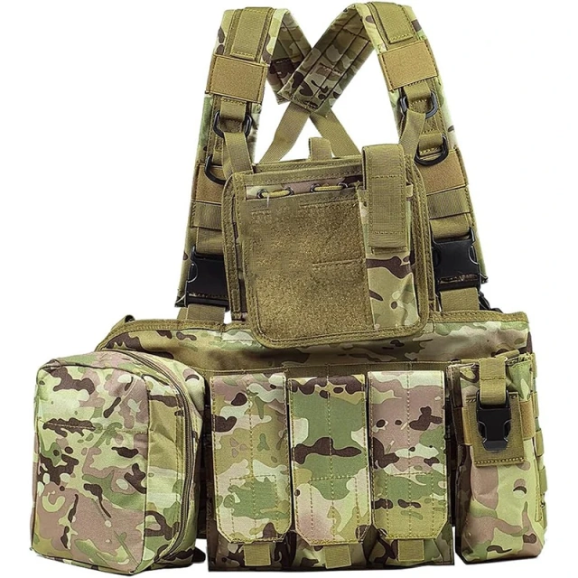 Heavy Duty Tactical Chest Rig Vest Adjustable Outdoor Tactical Vest Chest Rig with Pouches Tactical Molle Chest Rig Hot Selling Tactical Gear Chest Rig Tactical Micro Chest Rig Heavy Duty Tactical Chest Rig Vest for Outdoor