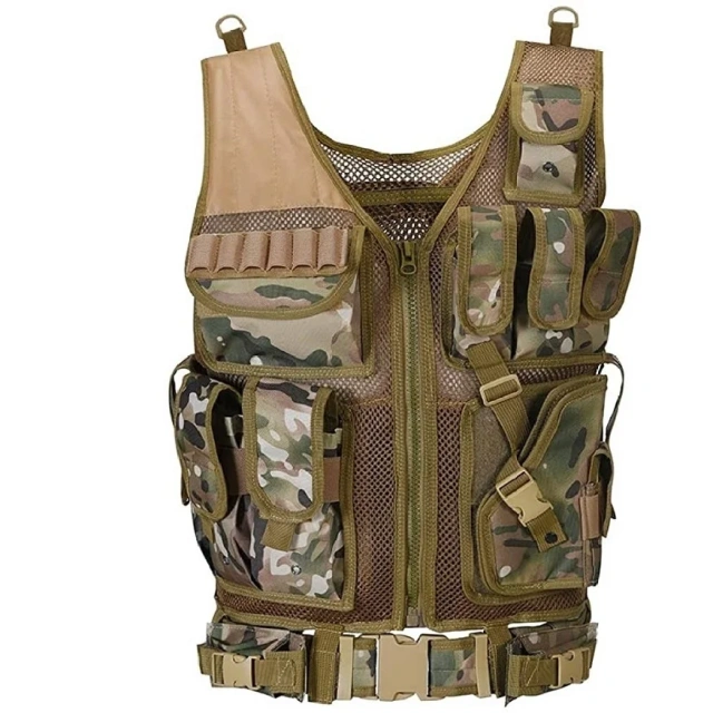 Outdoor Training Vest Ultra-Light Breathable Vest Adjustable for Adults with Games or Training  Breathable Training Vest Tool Belt with Medium Pouches Weight Dispersal Work Vest