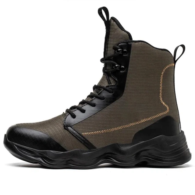 Durable Outdoor wear-resistant multifunctional Tactical Oxford Ankle Botas Work Shoes Oxford Upper Desert Wear-resistant Boots Durable Camouflage Oxford Boots for Men Autumn Platform Boots Outdoor High-top Shoes Tactical Men Ankle multifunctional Boots