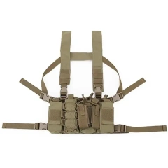 Hot Selling Tactical Equipment Vest Rig Pack Carrier Vest Hunting Training Mini Chest Harness Utility Tactical Chest Rig military Good Quality Camouflage Tactical Vest Outdoor Tactical Vest for Hunting Heavy Duty Tactical Chest Rig