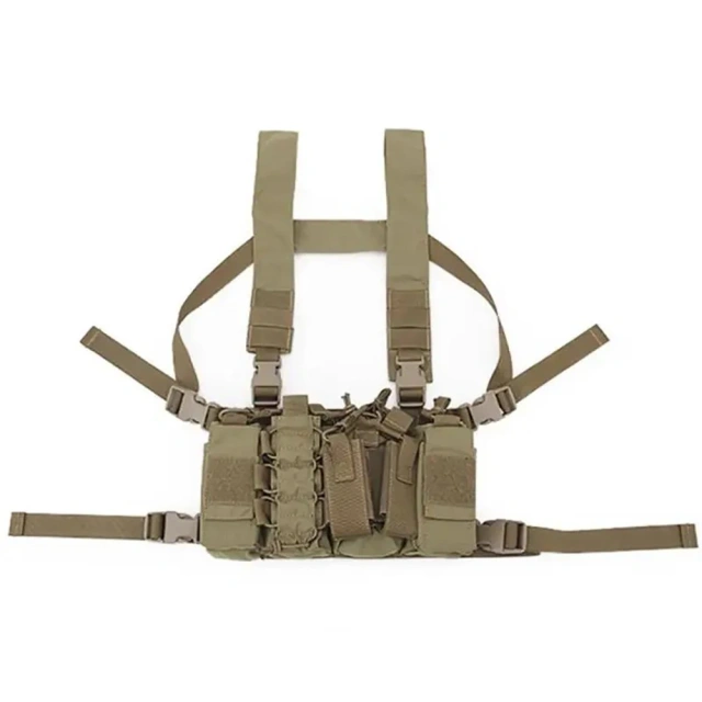 Hot Selling Tactical Equipment Vest Rig Pack Carrier Vest Hunting Training Mini Chest Harness Utility Tactical Chest Rig military Good Quality Camouflage Tactical Vest Outdoor Tactical Vest for Hunting Heavy Duty Tactical Chest Rig