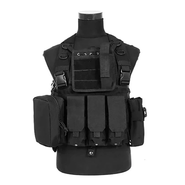 Hot Sale Training Equipment Tactical Vest Outdoor Tactical Vest Chest Rig for Hunting Tactical Pouches Chest Rig Hunting Equipment Camouflage Carrier Chest Rig Tactic Carrier Chest Rig with Magazine Pouch Tactical Chest Harness Vest