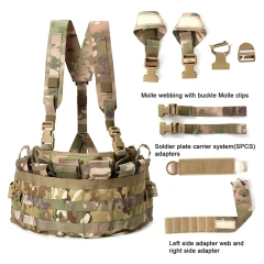 Top Selling Tactical Gear Training Chest Rig High Quality Tactical Rig for Chest Training Vest with Straps Wholesale Tactical Chest Rig with Multi-Pockets High Quality Tactical MOLLE Vest Tactical Micro Chest Rig