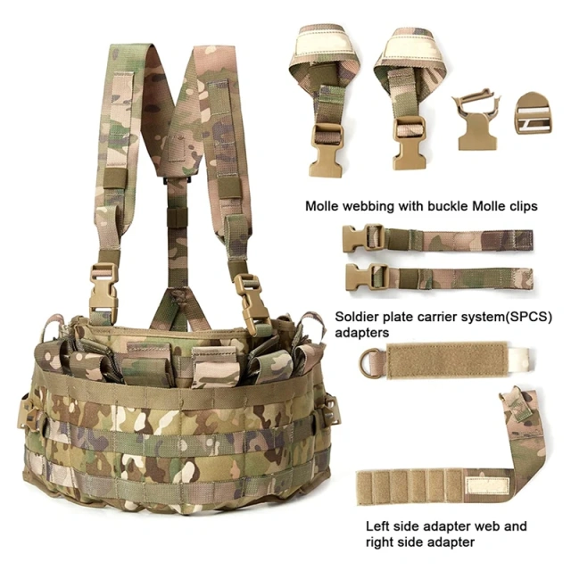 Top Selling Tactical Gear Training Chest Rig High Quality Tactical Rig for Chest Training Vest with Straps Wholesale Tactical Chest Rig with Multi-Pockets High Quality Tactical MOLLE Vest Tactical Micro Chest Rig