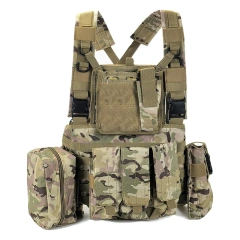 Heavy Duty Tactical Chest Rig Vest Adjustable Outdoor Tactical Vest Chest Rig with Pouches Tactical Molle Chest Rig Hot Selling Tactical Gear Chest Rig Tactical Micro Chest Rig Heavy Duty Tactical Chest Rig Vest for Outdoor