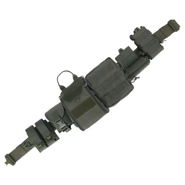 Premium Modular Equipment Training Tactical Molle Duty Belts with Pouches Outdoor High Density Material Tactical  Waist Belt  Sport enthusiasts Modular Equipment Security Utility Tactical Belt with Components Pouches Bags Holster for Security Hunting