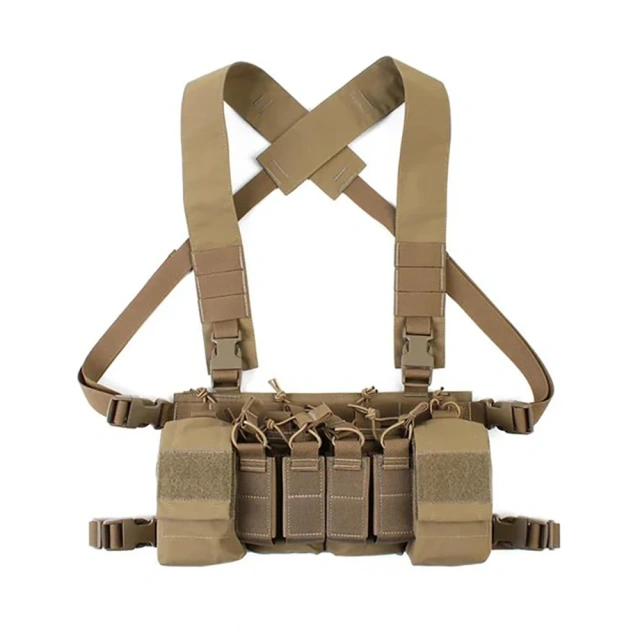 Top Selling Tactical Accessories Camouflage Chest Rig Multipurpose Tactical Chest Rig Outdoor Soft Tactical Chest Rigs military Tactical Chest Rig MOLLE Mag Pouch Radio GP Bag Camouflage Tactical Chest Rig Vest for Outdoor