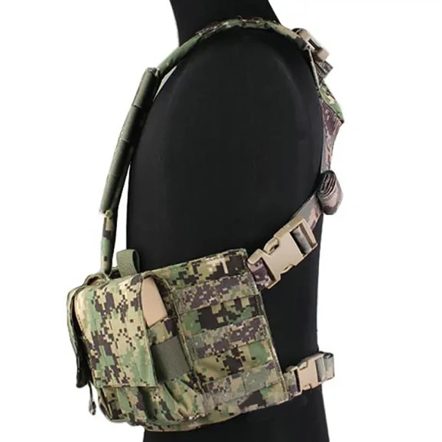 Heavy Duty Camouflage Tactical Chest Vest Rig Hanging Tactical Chest Rig Outdoor Harness Tactical Rig Vest Wholesale Outdoor Tactical Molle Vest Pouch Bag Tactical Camouflage Chest Rig Tactical Vest Molle Chest Rig for Training