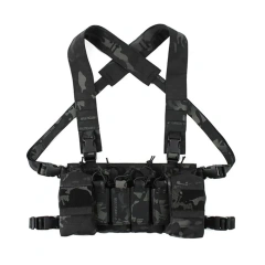 Top Selling Tactical Accessories Camouflage Chest Rig Multipurpose Tactical Chest Rig Outdoor Soft Tactical Chest Rigs military Tactical Chest Rig MOLLE Mag Pouch Radio GP Bag Camouflage Tactical Chest Rig Vest for Outdoor