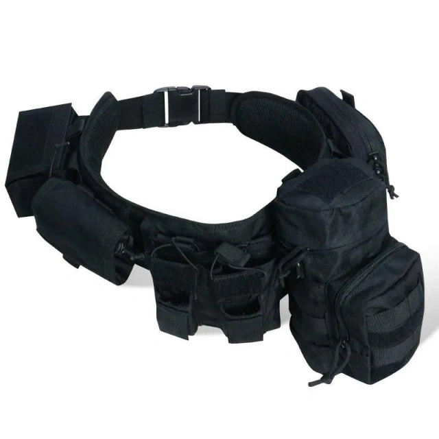 Premium Outdoor Hunting Gadget Pouch Waist Bag Adjustable Padded Sport Enthusiasts Duty Belts Tactical Utility with Holster  Durable Wear-resistant Training multifunctional Wear-resistant Elastic Belts Men Stretch Webbing Tactical Duty Belt