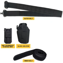 Outdoor Sport Enthusiasts High Duty Multi-functional Waterproof Utility Tactical Belt Premium Duty Belt Kits Riggers Belts  Lightweight Training Pouch Tactical Belt Security Personnel Climbing Outside sport enthusiasts Duty Belts Outside Duty Belts