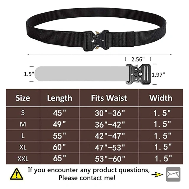 Adjustable Training Men Style Work Hiking Riggers Web Belt with Heavy Duty Quick Release Metal Buckle Tactical Belts  Outdoor Modular Equipment System Security Belts Tactical Duty Utility Versatile Modular versatile design Work Hunting Belt