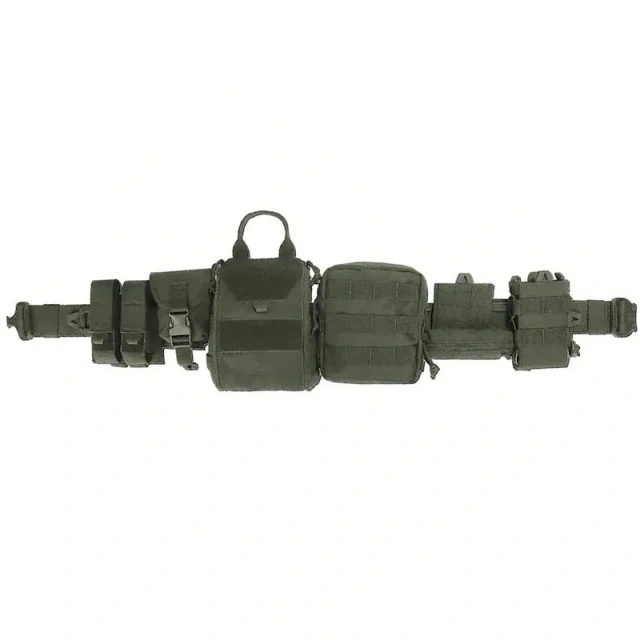 High Duty Tactical Outdoor Security Duty Training Belt Premium Outdoor Eight Piece Set Detachable and Adjustable Training Belts  Adjustable Sports Training Quick Release Tactical Belt Work multifunctional Wear-resistant Stretch Web Nylon Belt