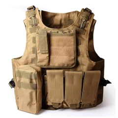 Hot Selling Breathable Tactical Hunting Vest Lightweight Training Vest  Wear-Resistant Protective Tactical Vest for OutdoorSports Vest 600D Encryption Polyester Adjustable Training Lightweight Assault Vest