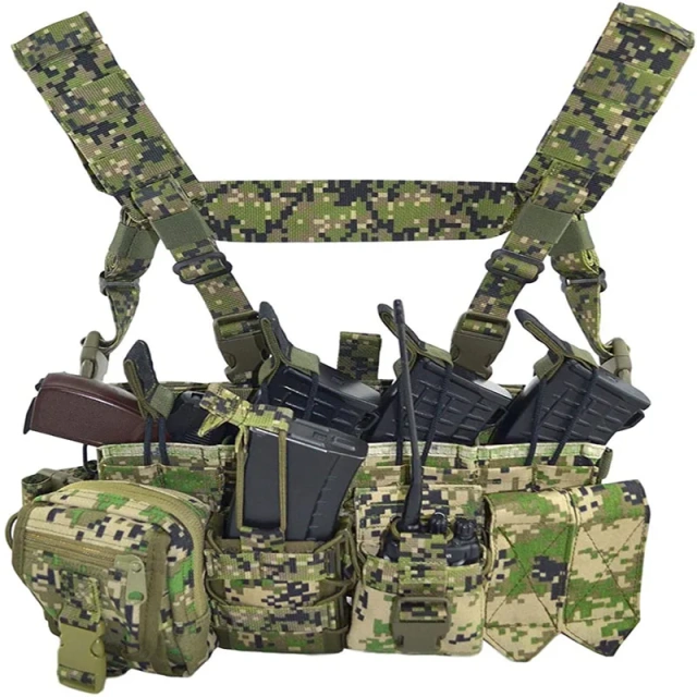 Training Molle Chest Rig Wagner Russian Durable Vest  Training Vest Adjustable Quick Release Modular Splash-Proof Training Vest for Breathable Paintball Outdoor Training Training Vest Assault Training Vest Ultra-Light Breathable for Outdoor Sports