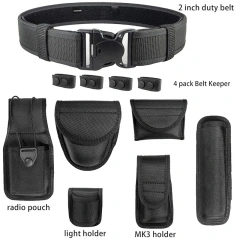 Outdoor Multifunctional Utility Duty Belt Rig Molded Pouches Kit Durable Tactical Security Belt Modular Equipment Belts  Hot selling Fashionable Durable stab-proof Sports Waterproof Men Tactical Belt Nylon Ratchet Training Belt