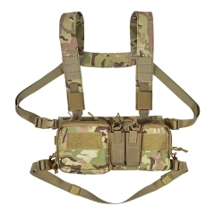 Tactical Accessories Chest Rig Pack with Magazine Pouch Nylon Tactical Chest Rig for Men Outdoors Tactical Chest Rig military Tactical Chest Rig Heavy Duty Camouflage Harness Vest Outdoor Tactical Chest Rig for Hunting