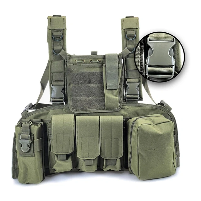 Customized Outdoor Tactical Vest Adjustable Camouflage Chest Rig with Pouches Multifunctional Training Vest Chest Rig Nylon Tactical Vest Rig with Adjustable Shoulder Straps Tactical Hunting Chest Rig Utility Tactical Vest Chest Rig for Men and Women